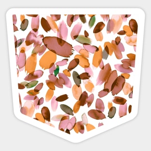 Pocket - WATERCOLOR PETAL STAINS ORANGE Sticker